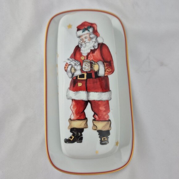 Williams-Sonoma 'Twas The Night Before Christmas Butter Dish Santa Claus - Picture 1 of 16